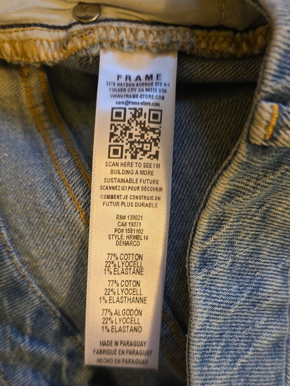 FRAME Le Super High Mini Boot Jeans Demarco Wash High Rise 30 - Picture 11 of 16